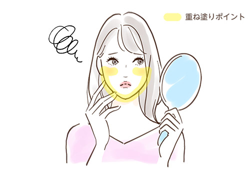 日焼け止めの重ね塗り